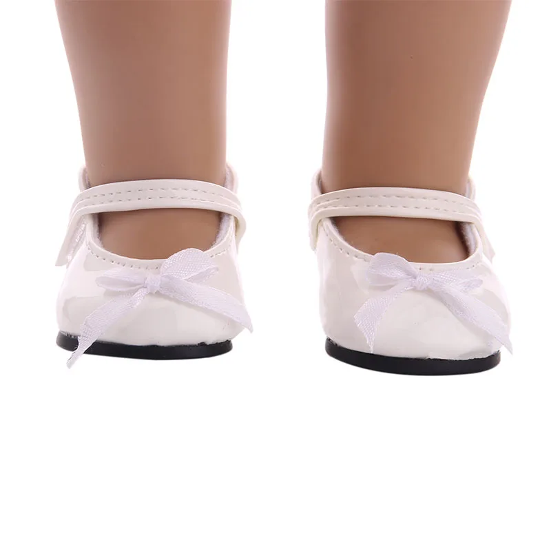 7.5CM Leather PU Princess Party Shoes Fit 18Inch American 43cm Baby Doll Clothes Accessories Girls Toys Generation Birthday Gift | Игрушки и