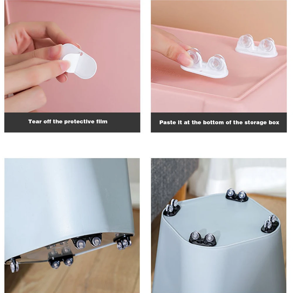 4 шт. коробка для хранения нижний шкив одностороннее колесо шкафа ящика мусорная