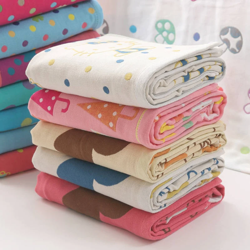 Супер мягкий 3 слоя марли детское банное Полотенца Одеяло новорожденные дети Nap