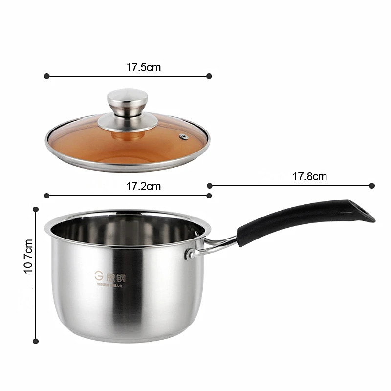 18 см Кастрюля для подогрева молока из нержавеющей стали кастрюля выпечки