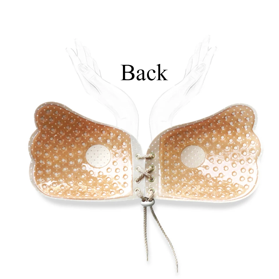 Силиконовый бюстгальтер с завязками Женский клейкий многоразовый для пуш ап