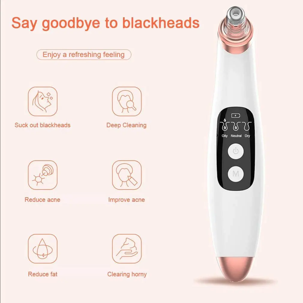 

USB Acne Remover Electric Pore Cleaner Blackhead Vacuum Cleaner Nose Facial Cleaner Multifunctional Blackhead Remover