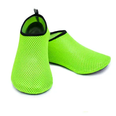 Green mesh BONJEAN/пляжные кроссовки; обувь унисекс; Латентная обувь для плавания, вождения, фитнеса, отдыха, босиком, морского спорта, дайвинга - Цвет: Green mesh
