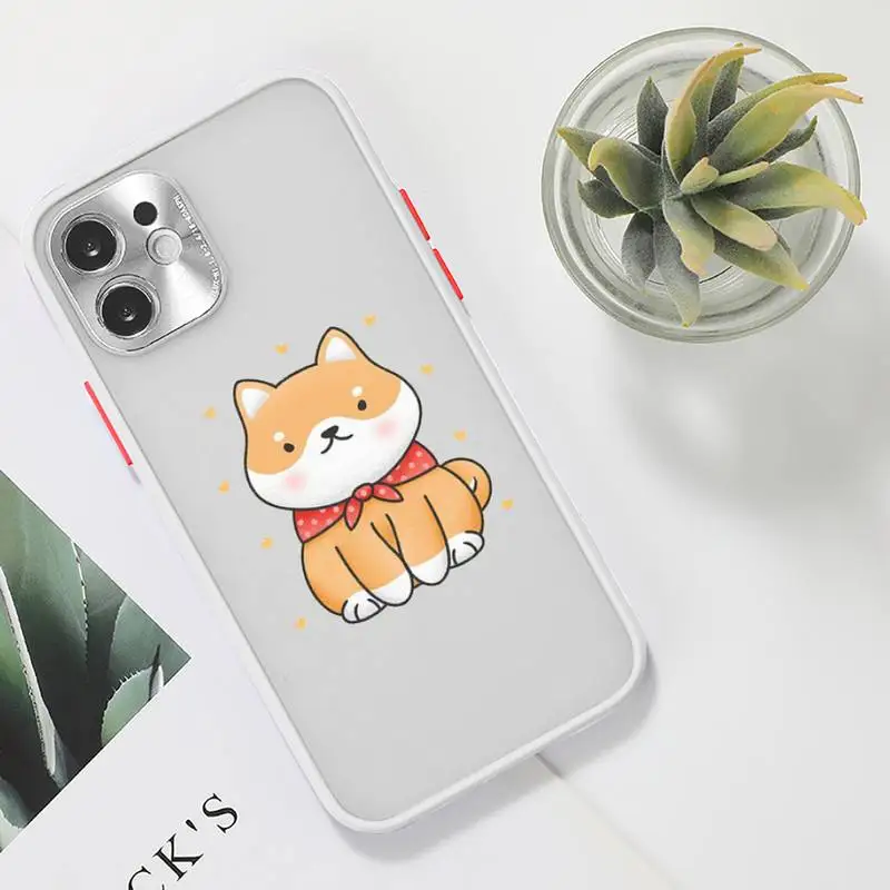 

Corgi Phone Case Clear matte transparent For white iPhone 7 8 x xs xr 11 12 pro plus max mini Funda