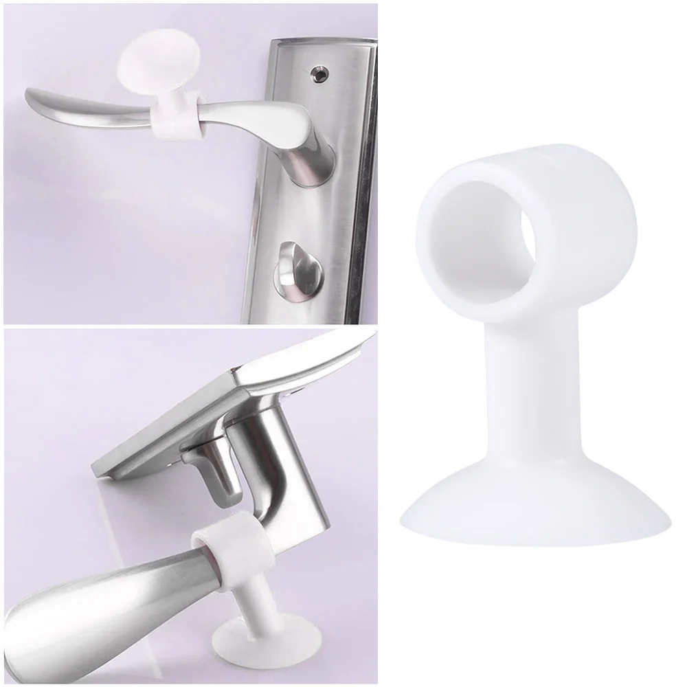 

5pcs Silicone Anti-collision Door Stopper Handles Door Protective Pad Sucking Rubber Doorknob Bumper Crash Pads Protector (White