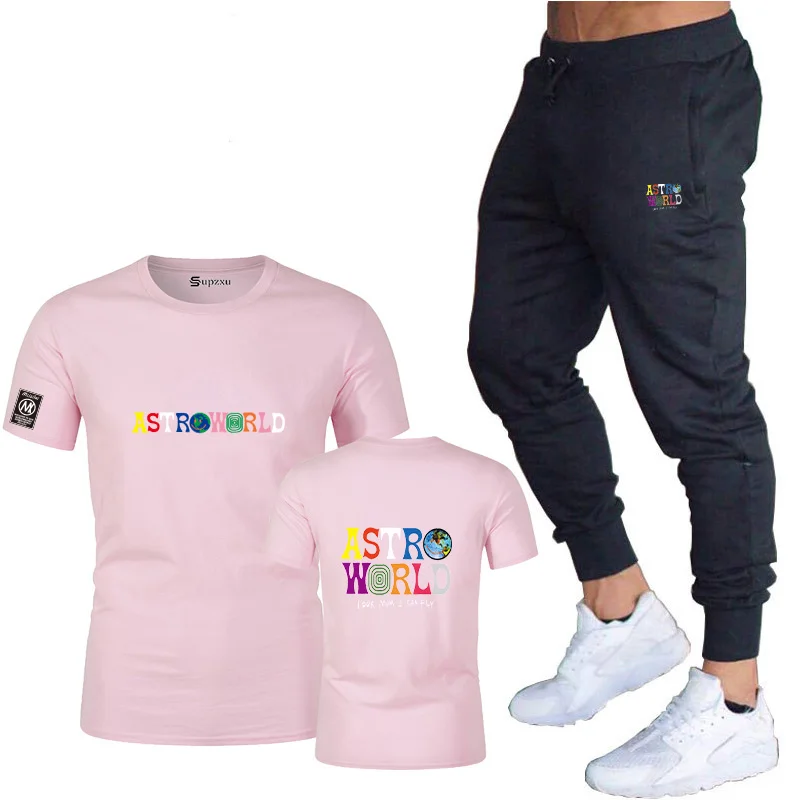 

2021Hot sale men's printed T-shirt + pants 2-piece leisure sports spring and summer new sportswear brand suit