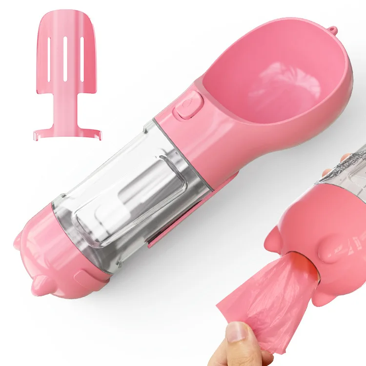 

Dog Water Bottle Feeding Drinking Dispenser Bowl Poop Shovel Plastic Bags Outdoor Travel Portable Dog Feeder Pet Dog Accessories