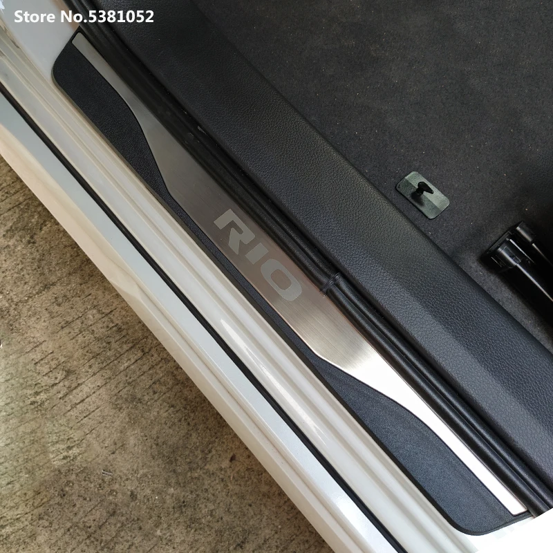 Аксессуары для стайлинга автомобиля Kia Rio K2 Накладка на порог из нержавеющей