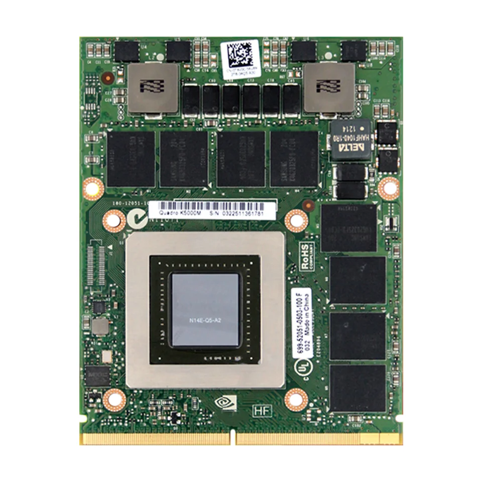 Квадро K5000M K5000 GDDR5 4 Гб Vedio Графика карты N14E Q5 A2 с X кронштейн для Dell Precision M6600 M6700 M6800