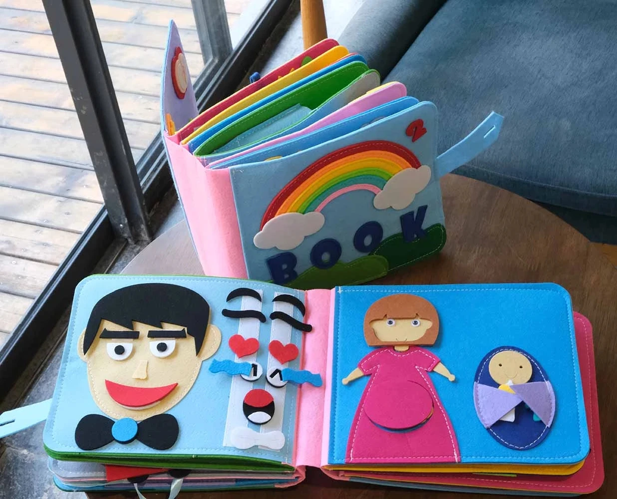 Моющаяся детская плотная доска Монтессори 3D книга с рассказами для малышей