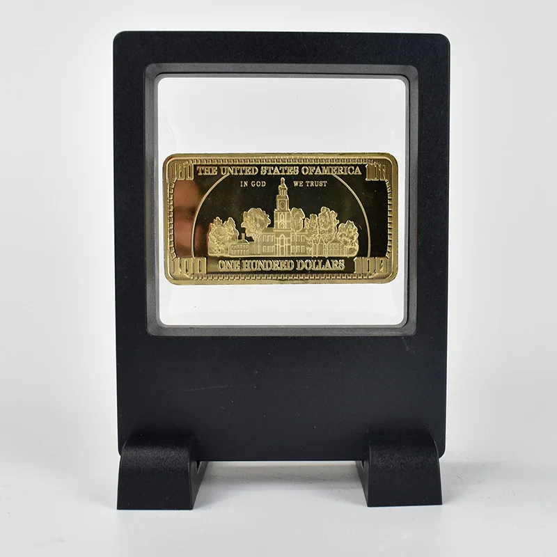Горячая цена 100 долларов США золотой стержень металлическая монета слиток чехол