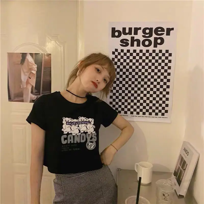 

Женская футболка с коротким рукавом, 100% хлопок, лето 2021