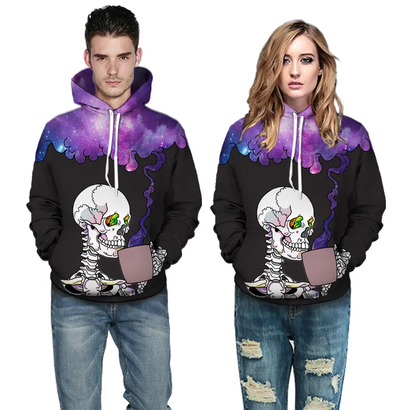 Странные вещи толстовки хип хоп Assassins Creed Толстовка Хэллоуин Череп 3d печать