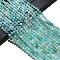 2mm factory price natural stone beads small faceted beads amazonite round loose beads for jewelry making diy bracelet necklace