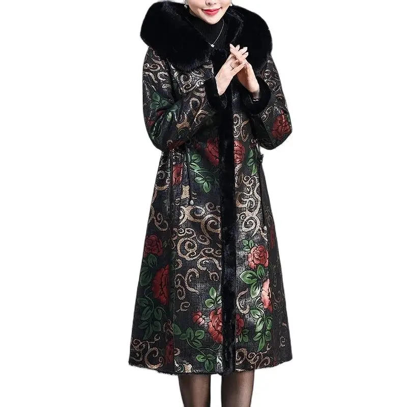 Новые зимние меховые куртки женские двусторонние широкие пальто средней длины
