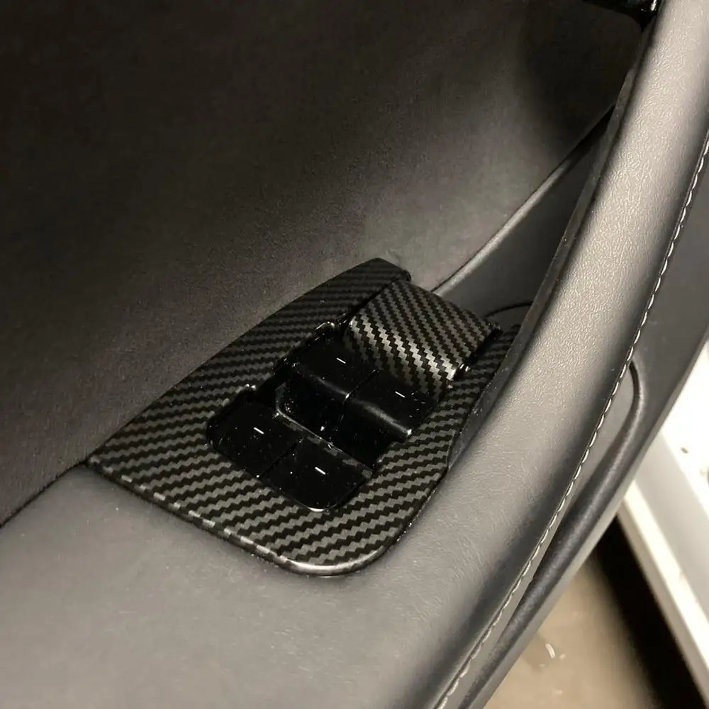 

14 Pcs For Tesla Model 3 Interior Door Armrest Panel Window Lift Switch Panel Frame Trim Buttons Model Y Decoration accessories