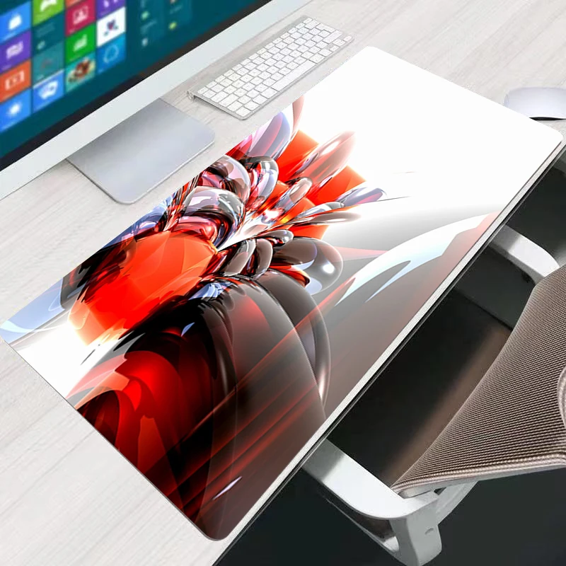 

Mouse pad Abstract Red Computer Laptop Anime Keyboard Mouse Mat Large Mousepad Keyboards Gamers Decoracion Desk Mat