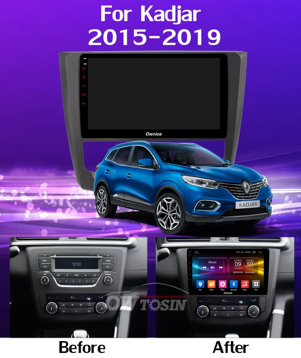 360 ° панорамная 4 × камера 4G WiFi Android 9,0 4G+ 64G SPDIF DSP CarPlay Автомобильный мультимедийный плеер для Renault Kadjar- gps радио