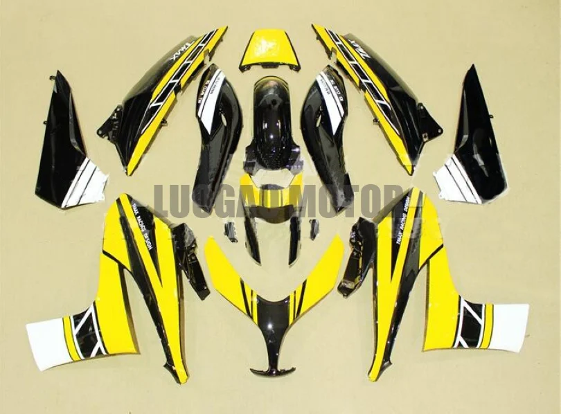 

Injection motorcycle Fairings for yellow blk white YAMAHA TMAX500 2008 2009 2010 2011 bodywork T-MAX 500 08 09 10 11 Body Kits