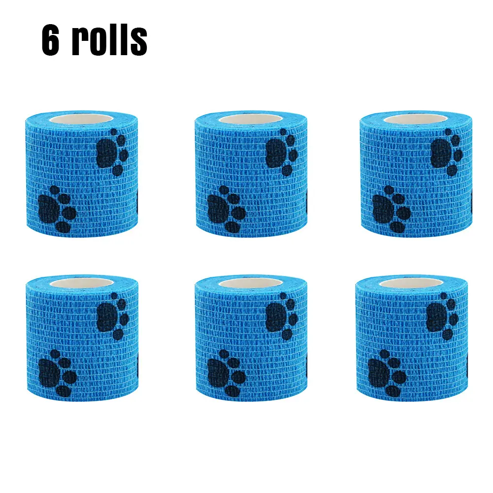 

6pcs Sports Wrap Tape Finger Joint Elastic Bandage Portable Health Care Stretch Non Woven Fabric Medical Self Adhesive Outdoor
