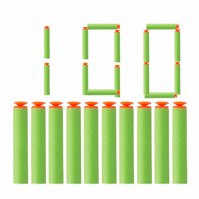 100 pcs Suction head Заправка дротиков пули для Nerf N-strike элитная Серия бластеров детский игрушечный пистолет синие мягкие пули поролоновые пистолеты аксессуары - Цвет: 100 pcs Suction head