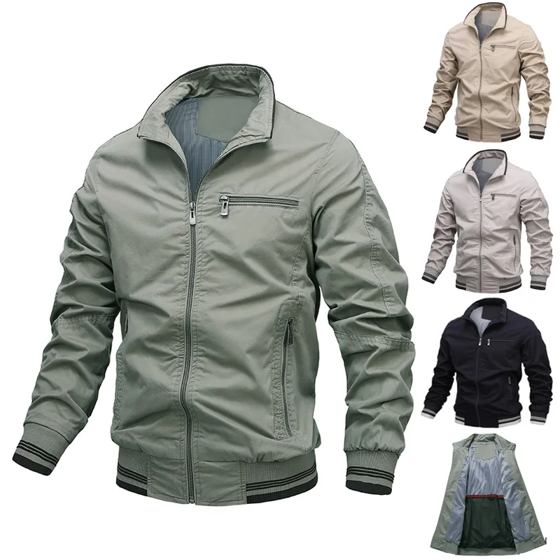 

2021 Spring Men's Casual Solid Color Fashion Coat
