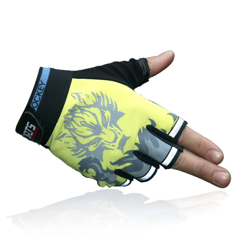 Нин скольжения вентиляция мотор велосипедные перчатки без пальцев спортивные