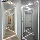 DBF 360 градусов 8 Вт RGB светодиодный оконный порог дверь рамка настенная лампа с дистанционным управлением отель КТВ коридор прохода луч Луч луч линия настенные светильники