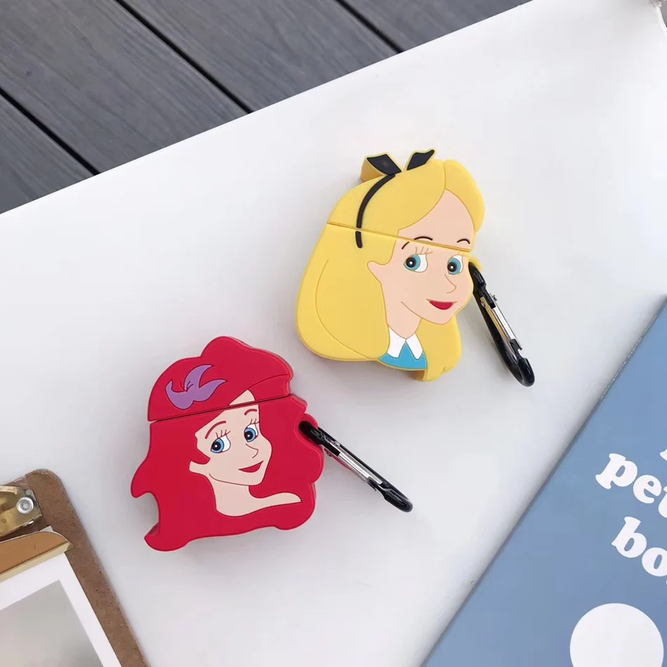 3D чехол для наушников s для AirPods, силиконовый чехол с милым мультяшным щенком для Apple Air pods 2, забавный чехол для наушников, кольцевой ремешок