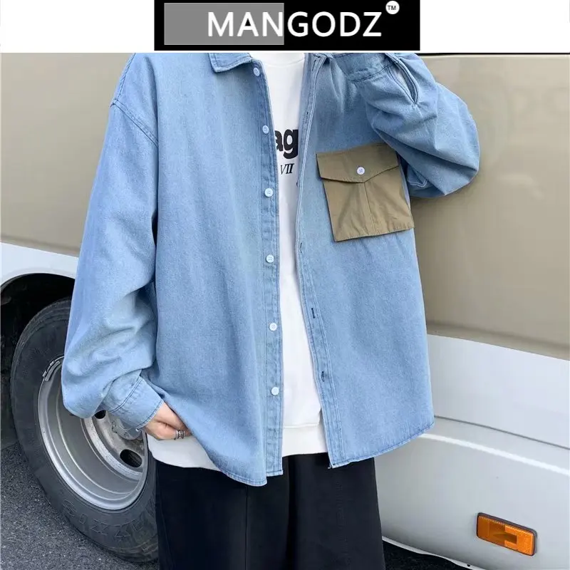 

Men Casual Shirts 2021 Spring New Males Clothing Fashions Camisa Masculina Loose Vintage Hip Hop Camisas Para Hombre Long Sleeve