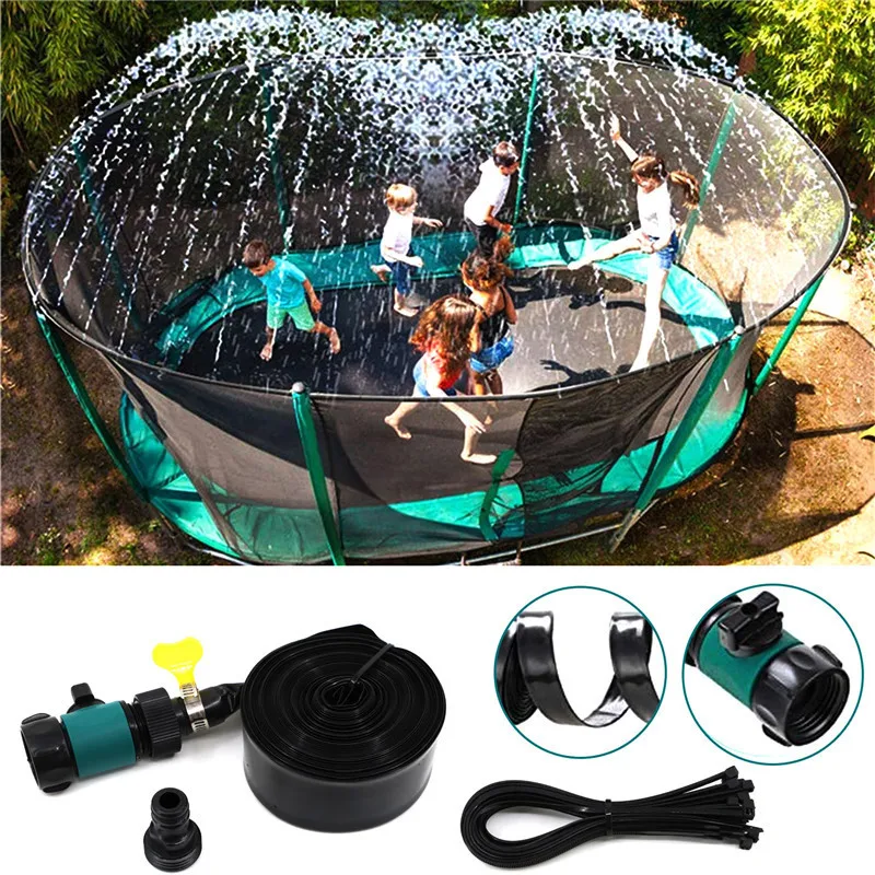 

Trampoline Sprinkler For Kids,Spray Hose Water Trampoline Sprayer Cooling System Outdoor Garden Games Accessories Water Park