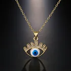 Изящное ожерелье от сглаза для женщин, сверкающие кристаллы, турецкие ожерелья, защитные ювелирные изделия, подарок на День святого Валентина для нее