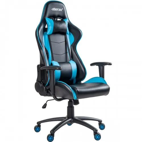 Blue Игровой стул с высокой спинкой компьютерное кресло Регулируемый поворотный стул офисный гоночный стул сиденье с поясничной поддержкой и подголовником - Цвет: Blue