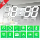 Офисные настенные часы Декор подарок 3D современные белые светодиодные 2412 часа Таймер Будильник