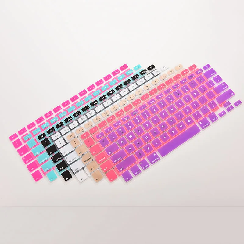 1Pcs Candy Colors Silicone Keyboard Cover Sticker For Macbook Air 13 Pro 15 17 Protector Film | Компьютеры и офис