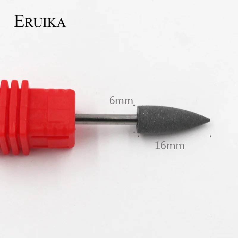 Eruika 4 шт./компл. 6*16 мм пуля дрели Глава ногтей силиконовой резины Бит Nail буфера Mills