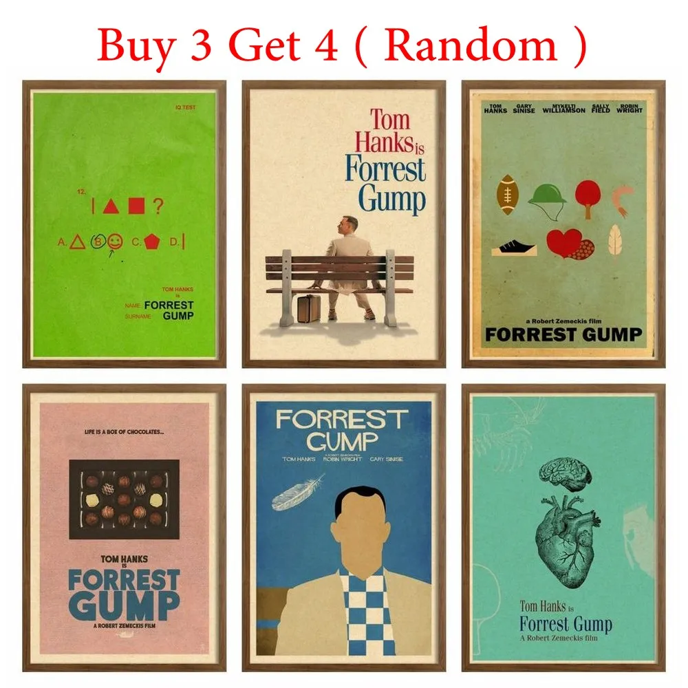 Художественная печать Forrest Gump домашняя наклейка настенный плакат 42x30 см | Дом и