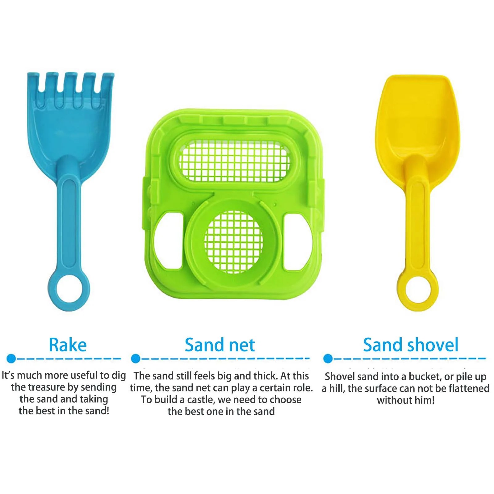 

Beach Toys For Kids 6pcs Baby Beach Game Toys Children Sandbox Set Kit Summer Toys for Beach Play Sand Water Game Play Cart