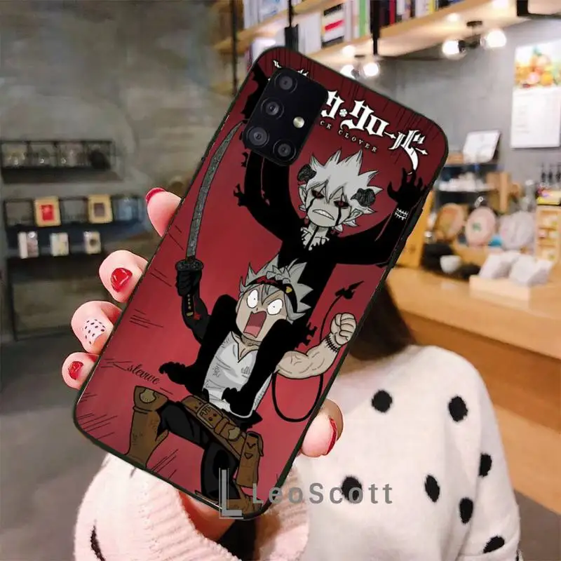 

Anime Black Clover Phone Case For Samsung A40 A50 A51 A71 A20E A20S S8 S9 S10 S20 Plus note 20 ultra 4G 5G