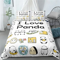 home textile children bedding set cute cartoon panda bedclothes single queen king size duvet cover boys girls bed cover set