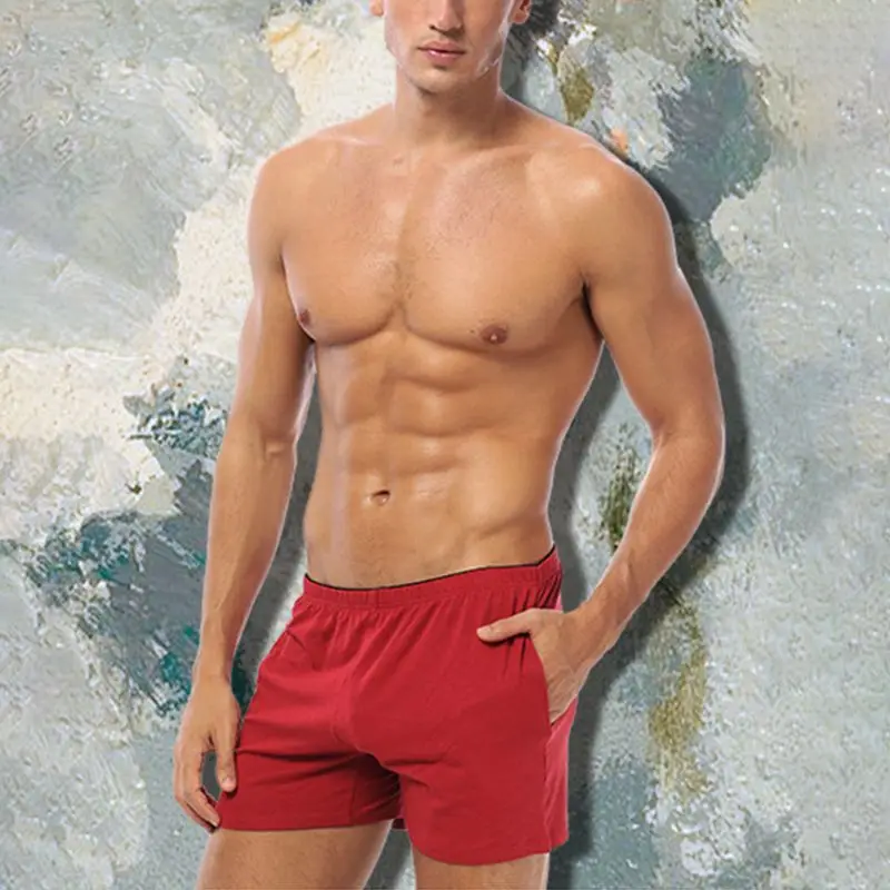 

Fashion Breathable Casual Men Shorts Cotton Gym Sports Running Sleep Short Pants