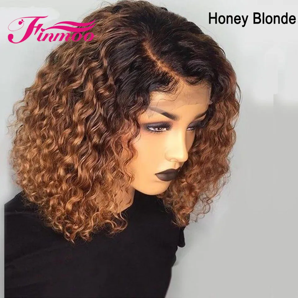 Мёд вьющиеся светлые парик 13x6 Синтетические волосы на кружеве парики из