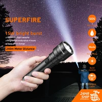 superfire c20 t 15w flashlight zoomable usb rechargeable ultra bright outdoor lanter night work camping fishing torch