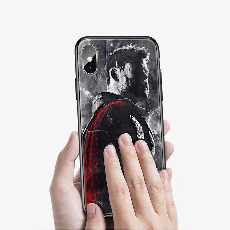 Чехол для телефона ROCK из закаленного стекла Xiaomi mi 8 9 Marvel Мстители Железный