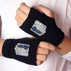 Аниме Атака Титанов Мадара Кот пальцы Хлопковые вязаные рукавицы для любителей аниме аксессуары для косплея без пальцев перчатки