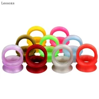 leosoxs 2 piece hot sale double horn silicone auricle color ear expansion 6 25mm piercing jewelry ear gauges