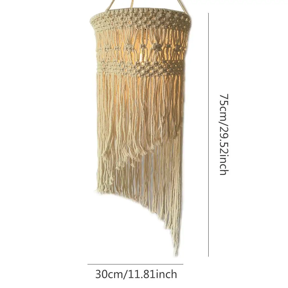 Богемный настенный абажур ручной вязки гобелен Подвесная лампа декор для