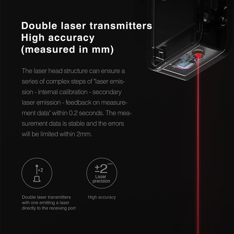 HOTO Smart Laser Rangefinder 30M Meter OLED Display Distance Connect To Mobile Phone Tape Measure | Инструменты