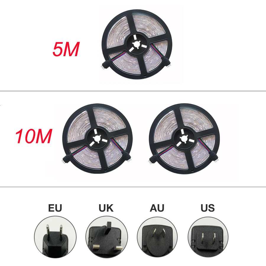 Светодиодный светильник полоска RGB с Wi Fi водонепроницаемый SMD 5050 2835 DC 12 В