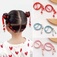 childrens braided hair ancient wind bells hair band net red xiaoxi melon chinese style hanfu headdress creative streamer